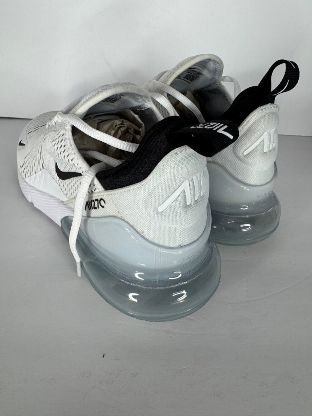 Nike Air Max 270 Sneaker Shoe White Black Men's Size EU 42 US 8.5 NIB - Picture 5 of 7
